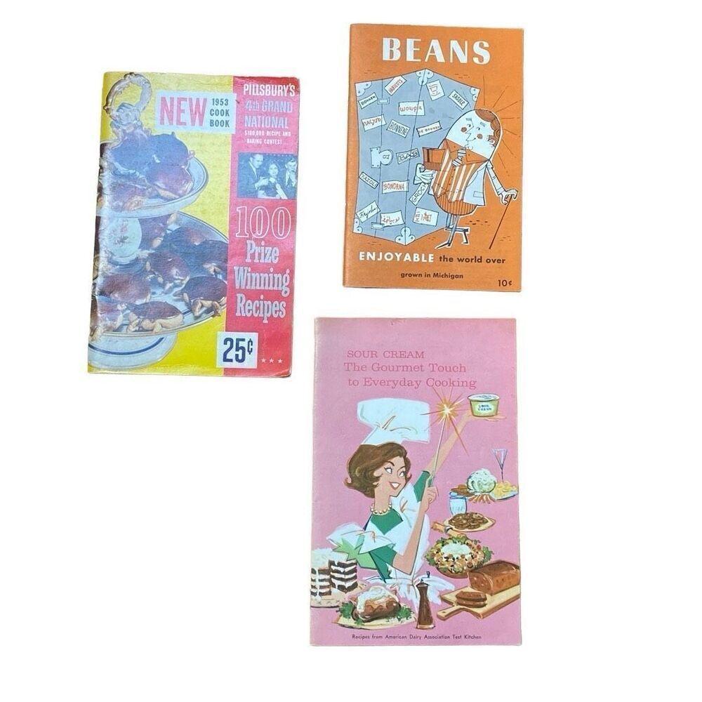 Vintage Cookbook bundle Pillsbury Beans Sour Cream